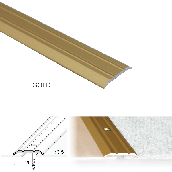 Door Floor Threshold For Connecting wooden Laminate Carpet Vinyl or tiled floors Aluminum