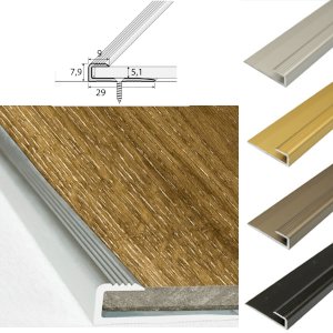 Door Floor Threshold  For Luxury Click Vinyl Flooring Aluminium