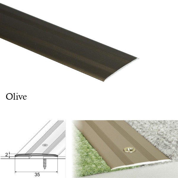 Door Threshold Flat For Connecting wooden, Laminate, Carpet, Vinyl or tiled floors Aluminum