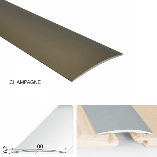 Door Threshold Floor Trim for wooden, laminate, vinyl, Tiled Floors Self Adhesive Aluminium