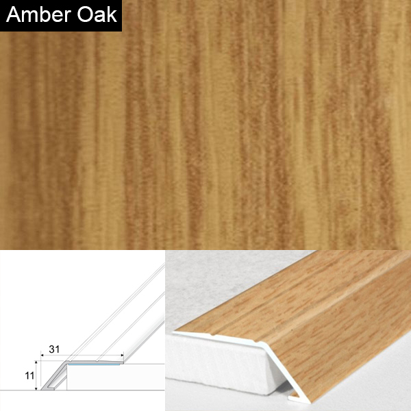 Door Threshold Ramp Self Adhesive Aluminium Wood Effect