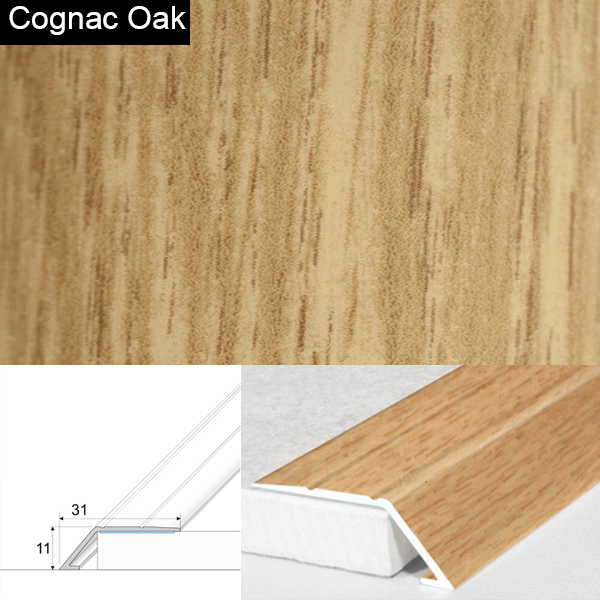 Door Threshold Ramp Self Adhesive Aluminium Wood Effect