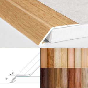 Door Threshold Ramp Self Adhesive Aluminium Wood Effect