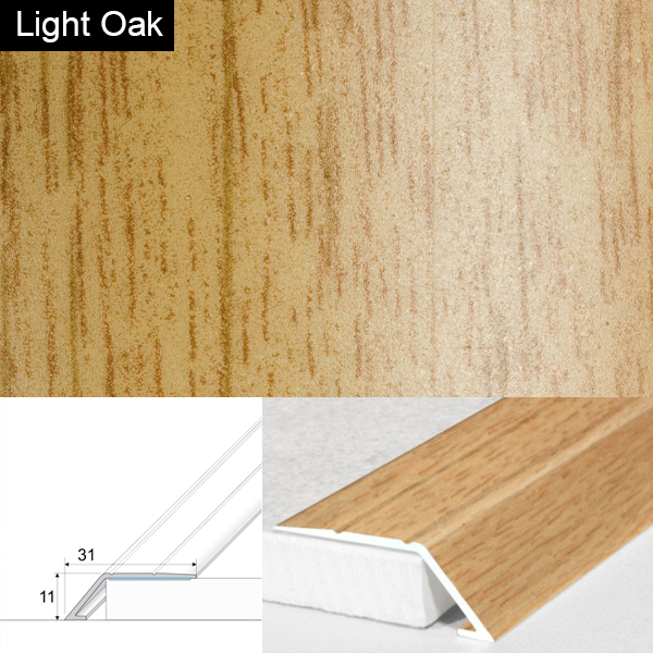 Door Threshold Ramp Self Adhesive Aluminium Wood Effect