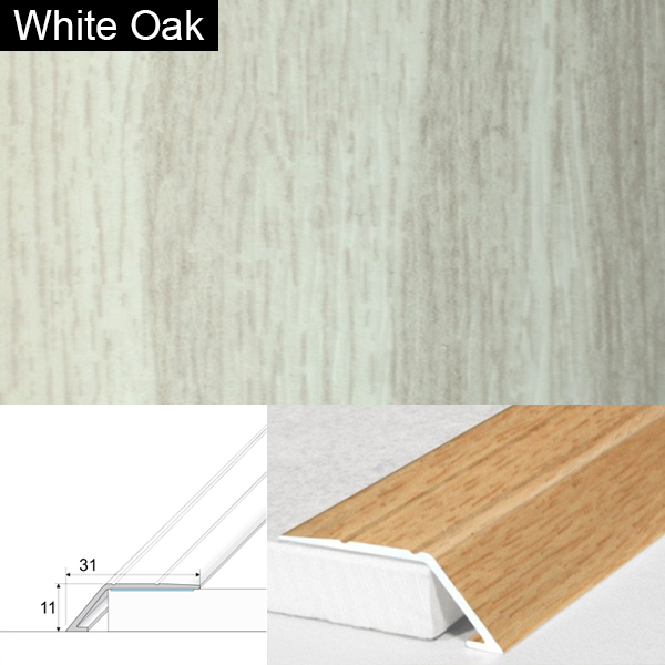 Door Threshold Ramp Self Adhesive Aluminium Wood Effect