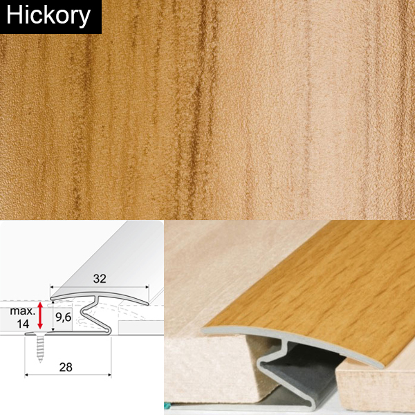 Door Thresholds For Vinyl, Carpet, Laminate, Wooden Floors Aluminium Wood Effect