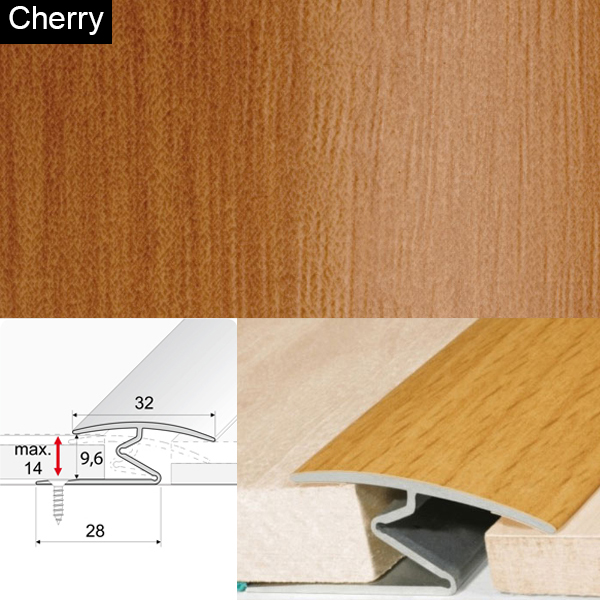 Door Thresholds For Vinyl, Carpet, Laminate, Wooden Floors Aluminium Wood Effect