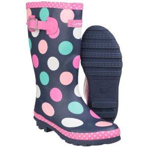 Dotty Junior Printed Buckle Style Wellington Boots