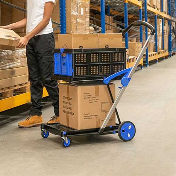 Durable Fold Flat Dual Platform Trolley 