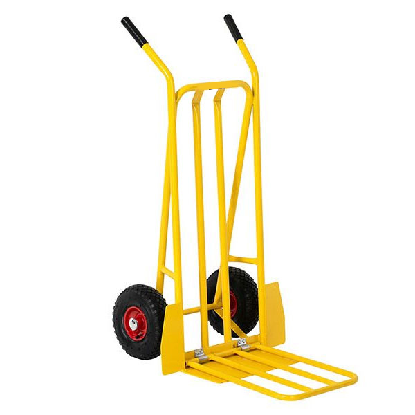 Durable Foldable Yellow Delivery Trolley