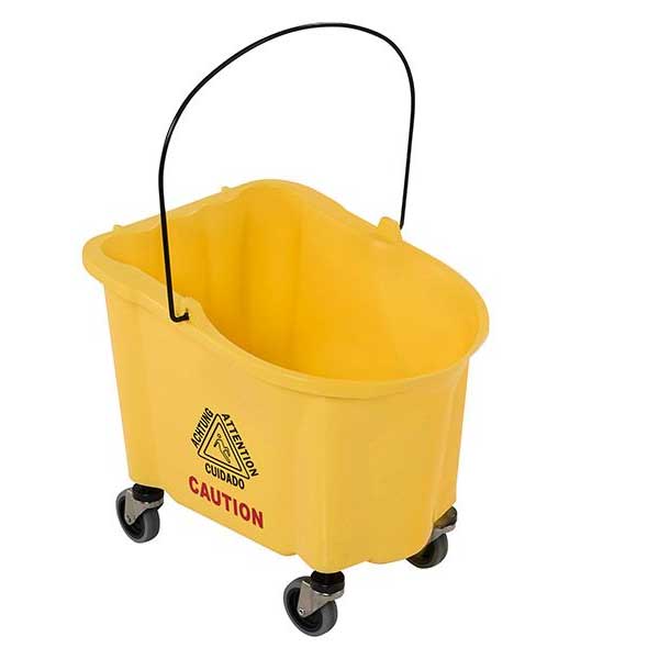 Durable Yellow Plastic Mop Bucket with Wringer