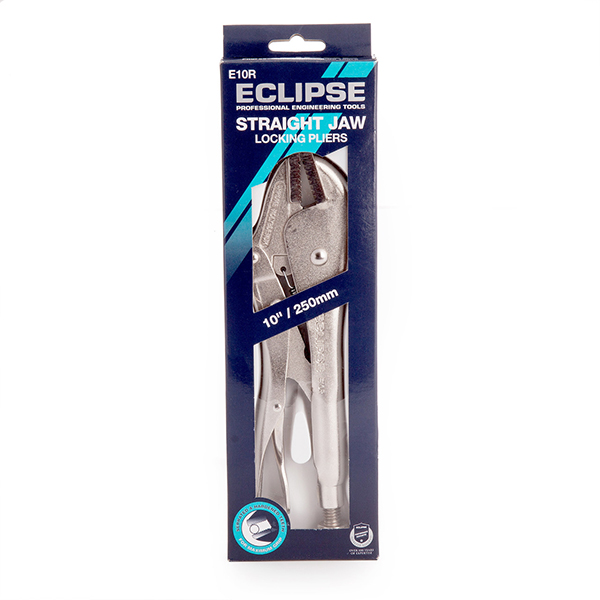 Eclipse E7R Wear-Resistant Hardened Adjustable Locking Plier Straight Jaw 10 Inches