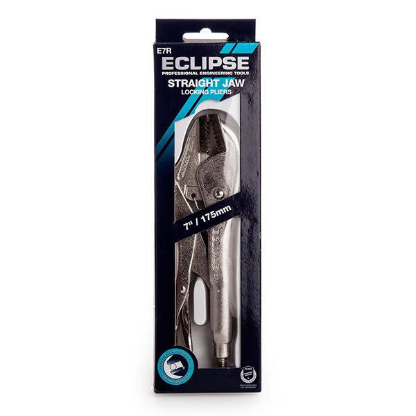 Eclipse E7R Adjustable Screw Locking Plier Straight Jaw 7 Inches