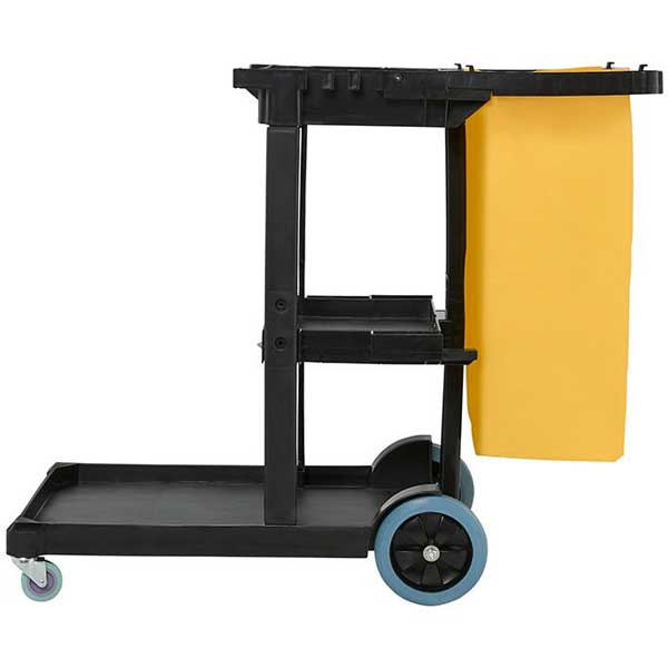 Economy Cleaning Cart with Yellow Bag