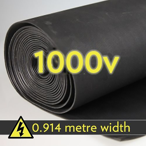 Class 0 Anti-Slip Rubber Electrical Safety Floor Matting - 6mm Thick