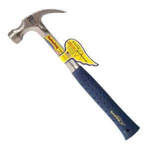 Estwing Curved Claw Solid Steel Hammer with Vinyl Grip 20oz