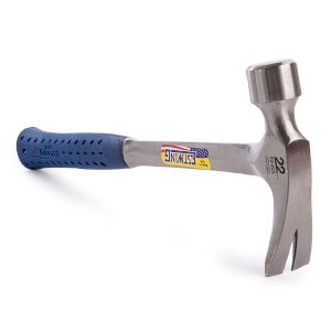 Estwing Straight Claw Framing Hammer with Vinyl Grip And Shock-Reduction 22oz