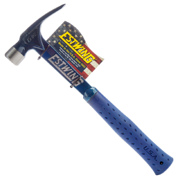 Estwing Ultra Series Claw Lighter and Stronger Hammer with Vinyl Grip Blue 15oz