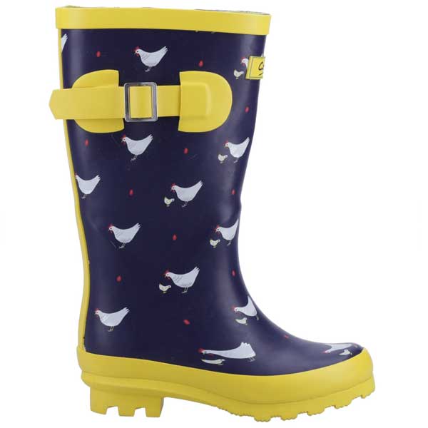 Farmyard Junior Knee-Length Wellington Boots 