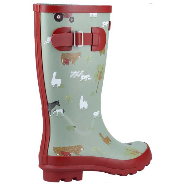 Farmyard Junior Knee-Length Wellington Boots 