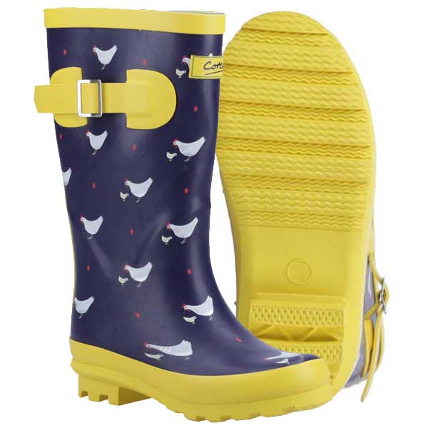 Farmyard Junior Knee-Length Wellington Boots 