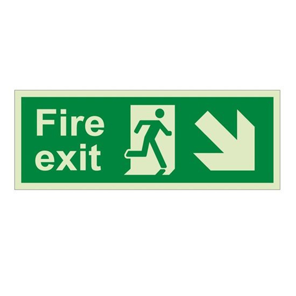 1mm Double Sided Fire Exit Arrow Sign