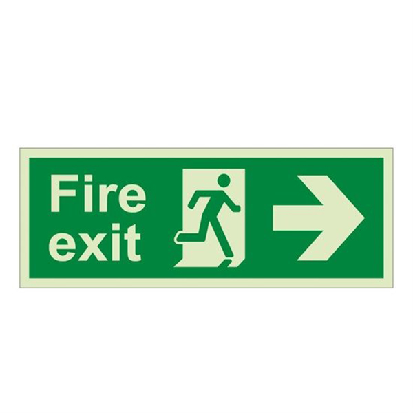 1mm Double Sided Fire Exit Arrow Sign