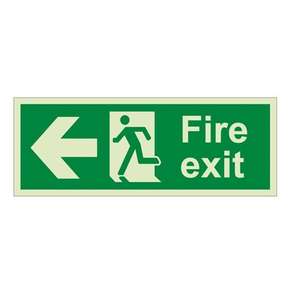 1mm Double Sided Fire Exit Arrow Sign