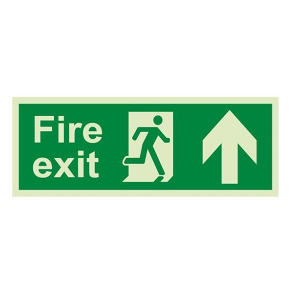 1mm Double Sided Fire Exit Arrow Sign