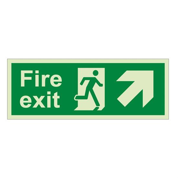 1mm Double Sided Fire Exit Arrow Sign