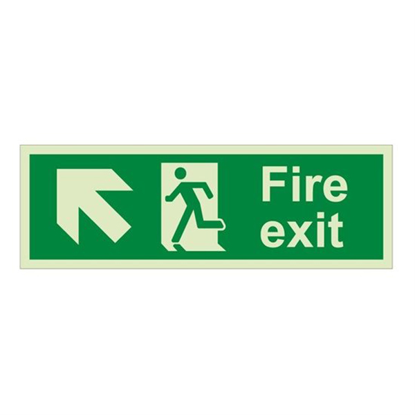 1mm Double Sided Fire Exit Arrow Sign