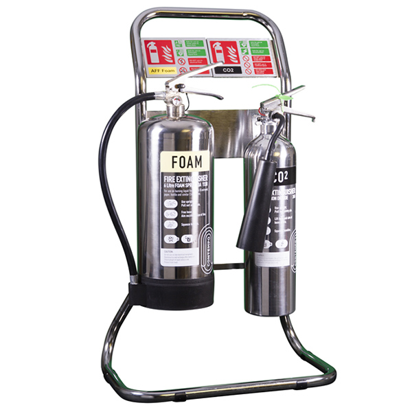 Standard Duty Tubular Double Fire Extinguisher Stand