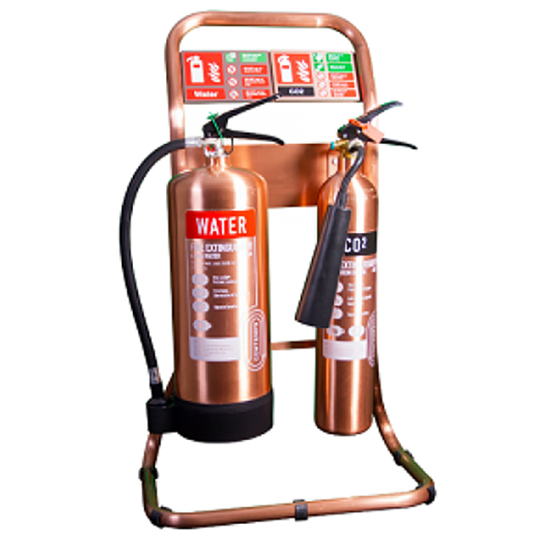 Standard Duty Tubular Double Fire Extinguisher Stand