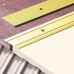 Aluminium Flat Screw Fix Door Trim Threshold Floor Edging Bar For Doorways, Room Entryways