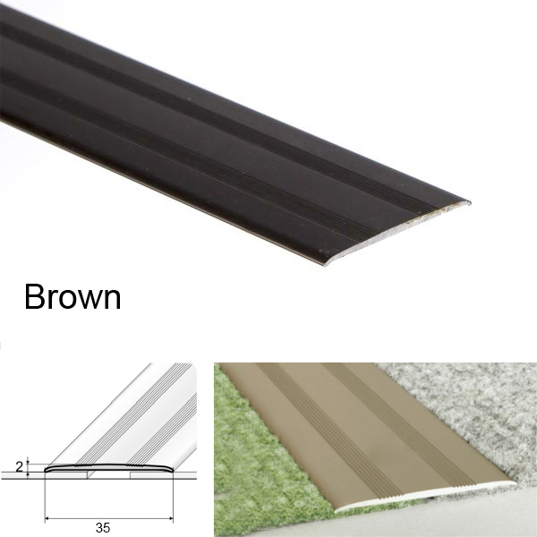 Flat Aluminium Door Thresholds Self Adhesive, Floor Trim