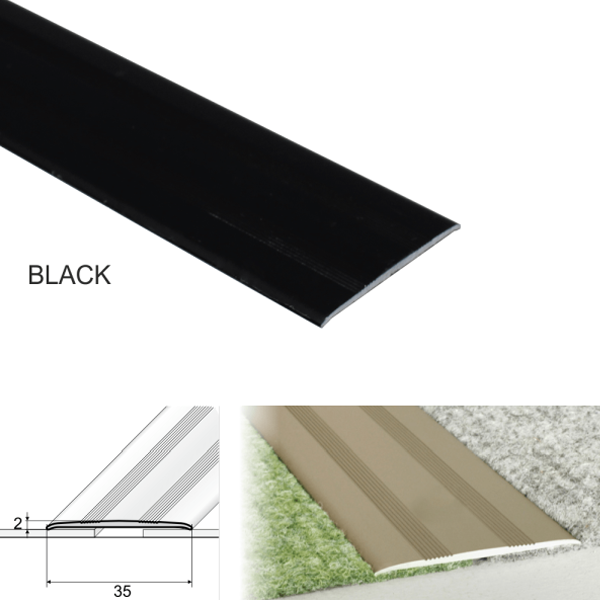 Flat Aluminium Door Thresholds Self Adhesive, Floor Trim