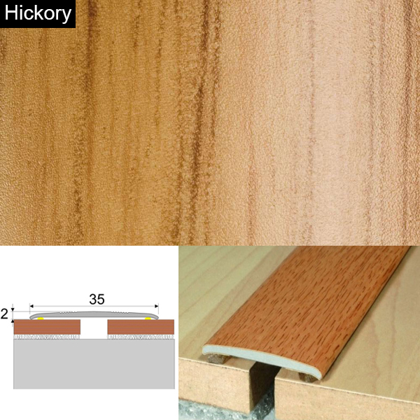 Flat Aluminium Wood Effect Door Thresholds Self Adhesive