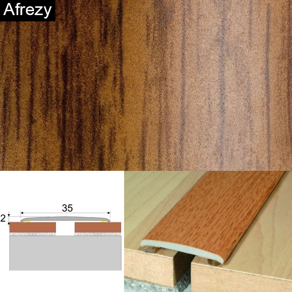 Flat Aluminium Wood Effect Door Thresholds Self Adhesive