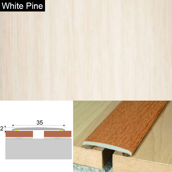 Flat Aluminium Wood Effect Door Thresholds Self Adhesive