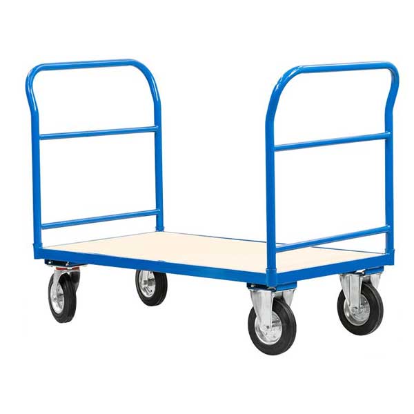 Flat Base Blue Steel Trolley