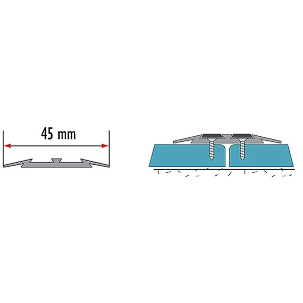 Flat Carpet Aluminium Door Threshold Floor Edging Bar Trim