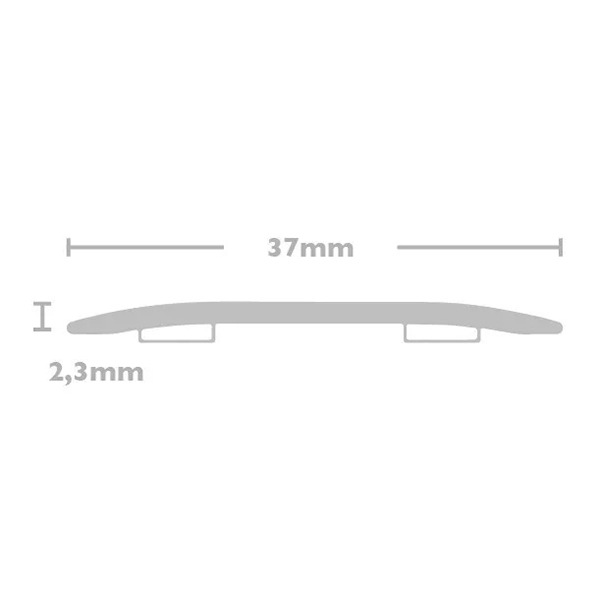 37mm Door Bars Profile Edge Strip Flat Cover Plate Stick Down For Laminate, Vinyl & Tile