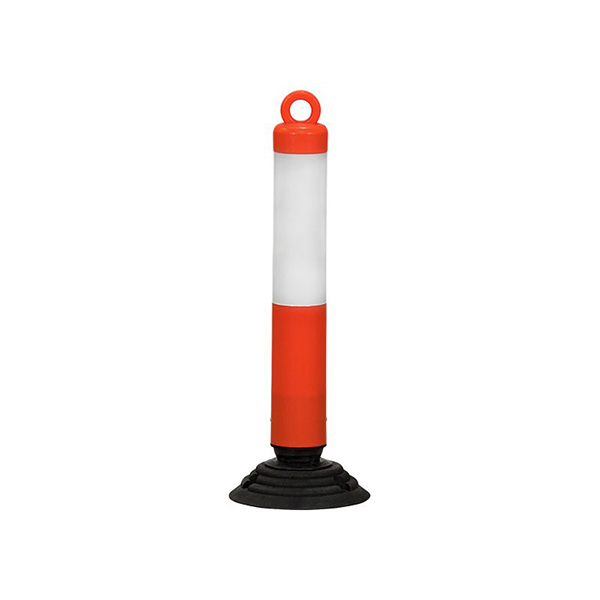 Flexible Red & White Polyethylene Traffic Post