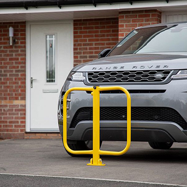 Driveway Fold Down Parking Yellow Heavier Duty Barrier