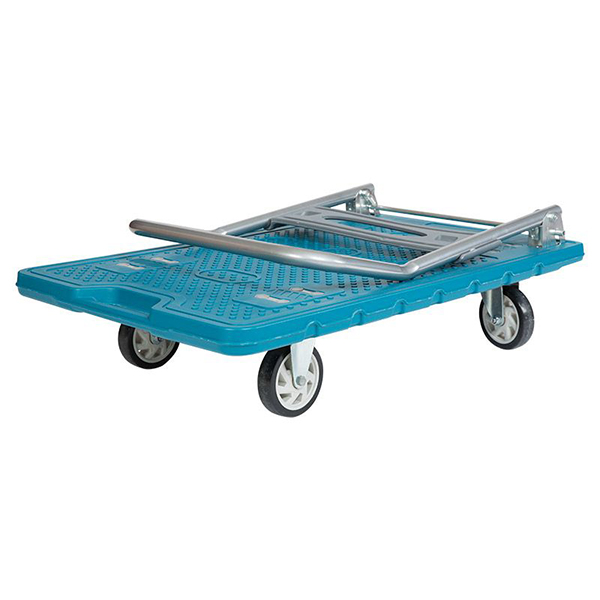 Platform Folding Plastic Trolley- Chromium Plated Frame