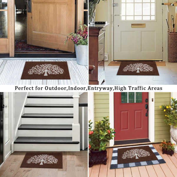 Front Door Outdoor Entry Tree of Life Welcome Mats Farmhouse Entrance Decor For Outdoor