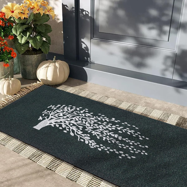 Front Door Outdoor Entry Tree of Life Welcome Mats Farmhouse Entrance Decor For Outdoor