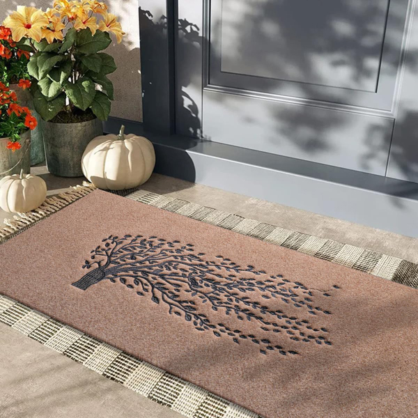 Front Door Outdoor Entry Tree of Life Welcome Mats Farmhouse Entrance Decor For Outdoor