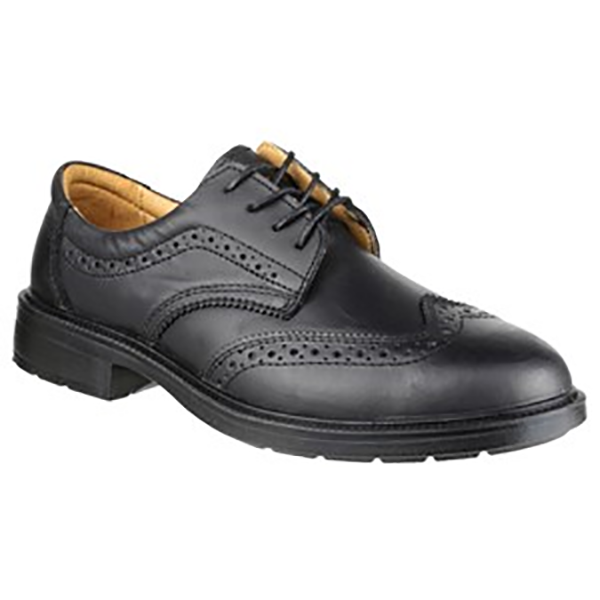 S1P SRC FS44 Men's Black Brogue Safety Shoe 