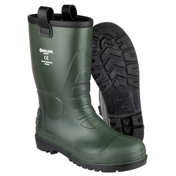 FS97 Warm Lining Green PVC/Nitrile Rigger Boots